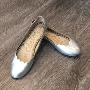 Sam Edelman Silver Flats Size 8